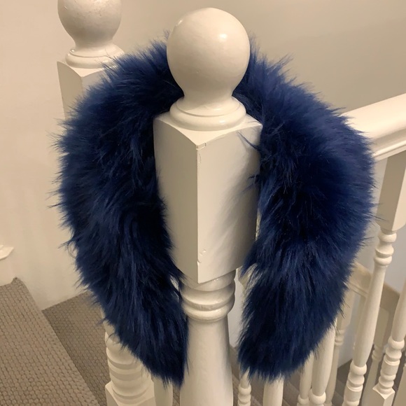 Faux Fur Collar Shawl Muffler Winter Scarf Wrap - Picture 1 of 3